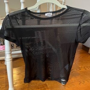 Garage mesh short sleeve top
